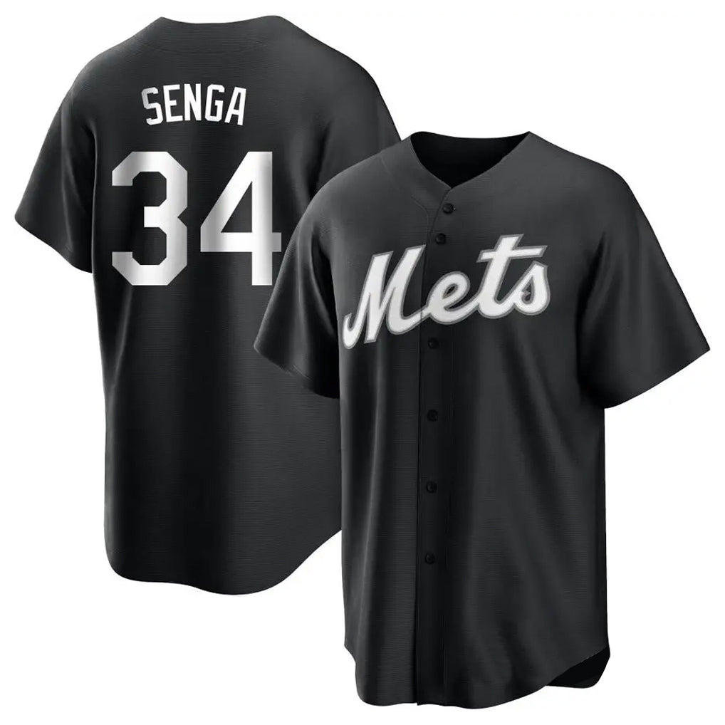harde NY.Mets #34 Kodai Senga Player Black Home Game Stitched Jerseys