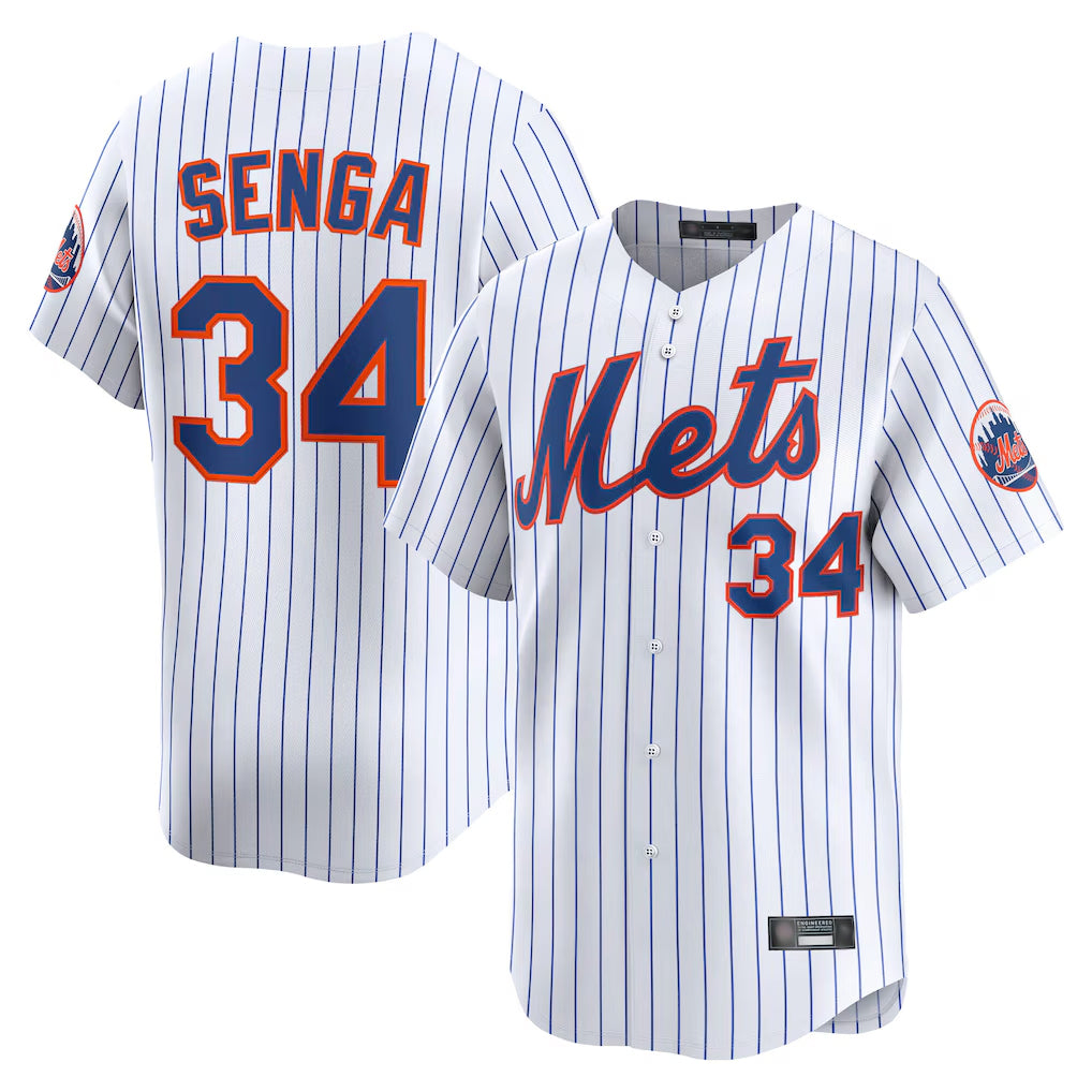 harde NY.Mets #34 Kodai Senga Player White Home Limited Stitched Jerseys