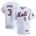harde NY.Mets #3 Carson Benge Player White Home Replica Stitched Jerseys