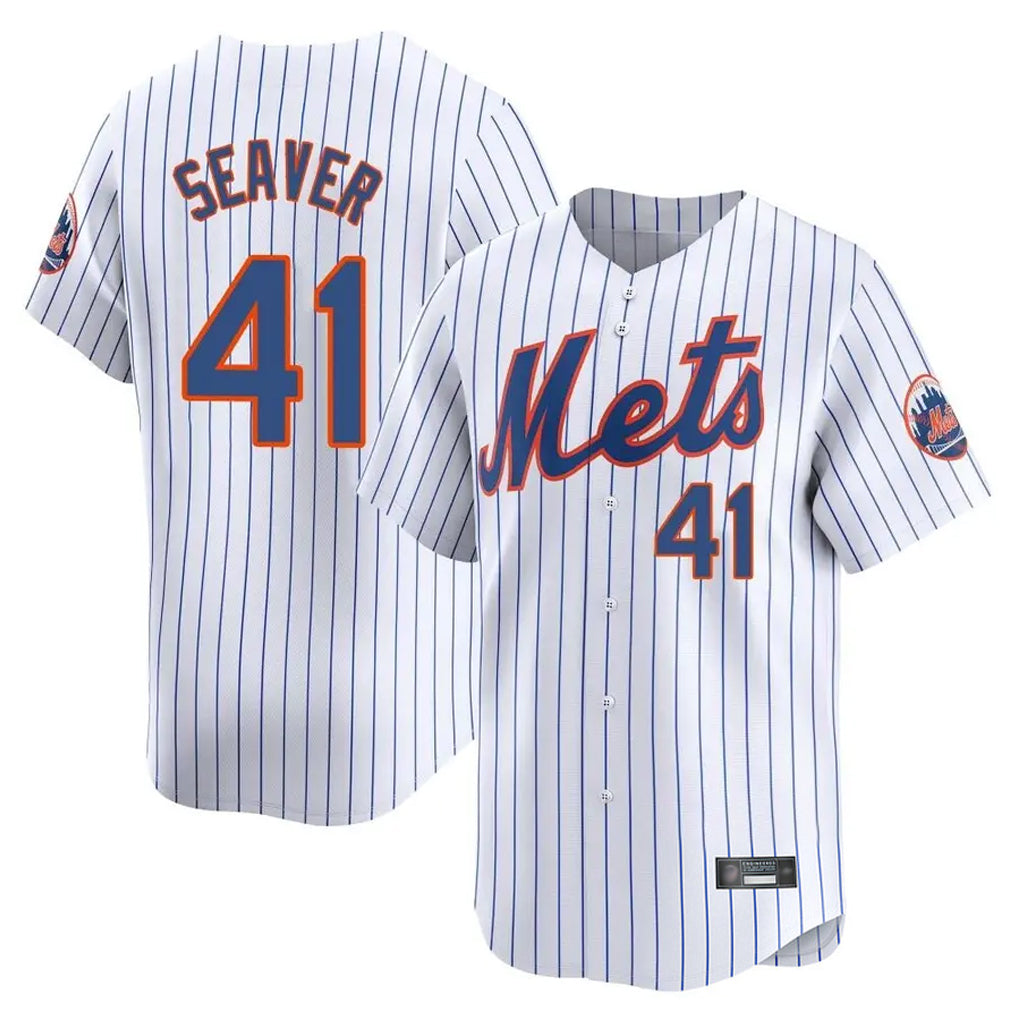 harde NY.Mets #41 Tom Seaver Player White Home Replica Stitched Jerseys