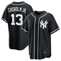 harde NY.Yankees #13 Jazz Chisholm Jr Player Black Out Game Stitched Jerseys