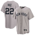 harde NY.Yankees #22 Ben Rice Player Gray Game Home Stitched Jerseys