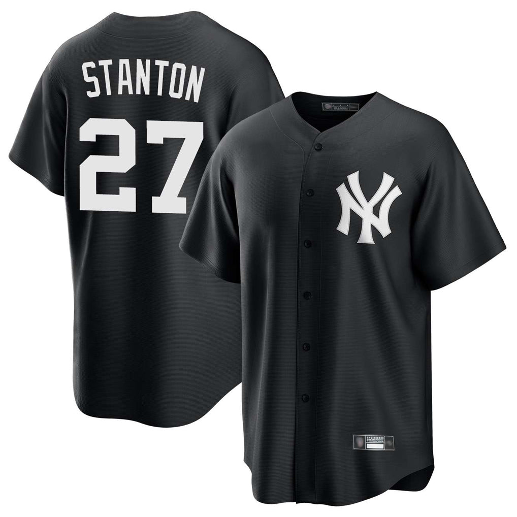 harde NY.Yankees #27 Giancarlo Stanton Player Black Game Stitched Jerseys