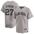 harde NY.Yankees #27 Giancarlo Stanton Player Gray Limited Home Stitched Jerseys