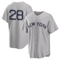 harde NY.Yankees #28 Austin Wells Player Gray Field of Dreams Game Stitched Jerseys
