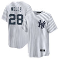 harde NY.Yankees #28 Austin Wells Player White Game Home Stitched Jerseys