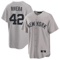 harde NY.Yankees #42 Mariano Rivera Player Gray Game Home Stitched Jerseys