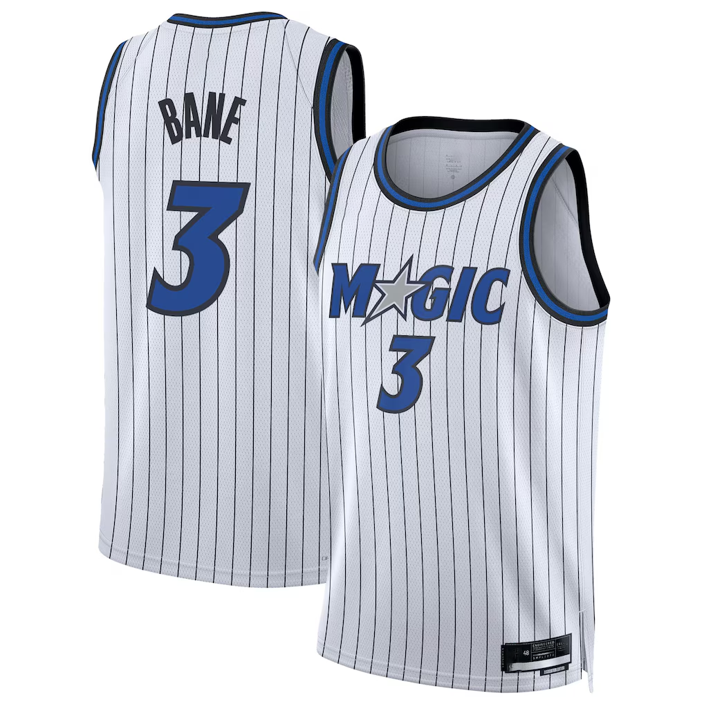 harde O.Magic #3 Desmond Bane White Swingman Player Jerseys - Association Edition