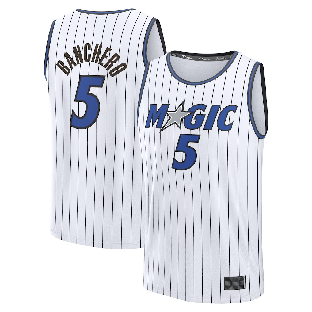 harde O.Magic #5 Paolo Banchero  White Fast Break Replica Player Jerseys - Association Edition
