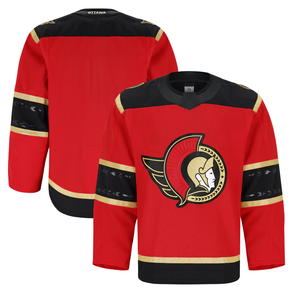 harde O.Senators Red Alternate Authentic Pro Jerseys