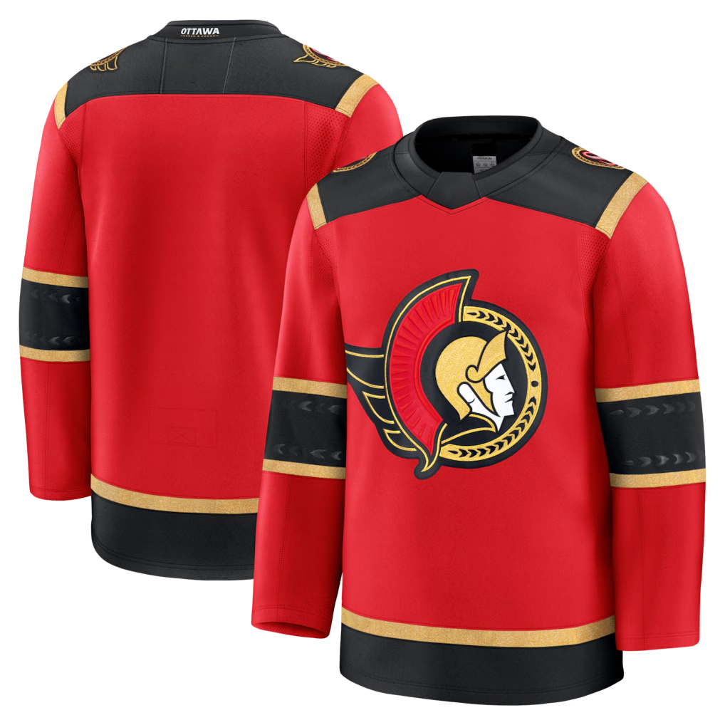 harde O.Senators Red Alternate Premium Jerseys