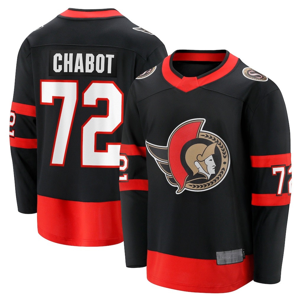 harde O.Senators #72 Thomas Chabot Black Home Breakaway Jerseys
