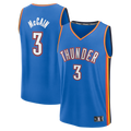 harde OC.Thunder #3 Jared McCain Blue Fast Break Replica Stitched Jerseys - Icon Edition