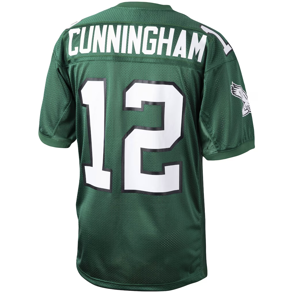 harde P.Eagles 1992 #12 Randall Cunningham Mitchell & Ness Green Authentic Throwback Retired Player Stitched Puhic Jersey