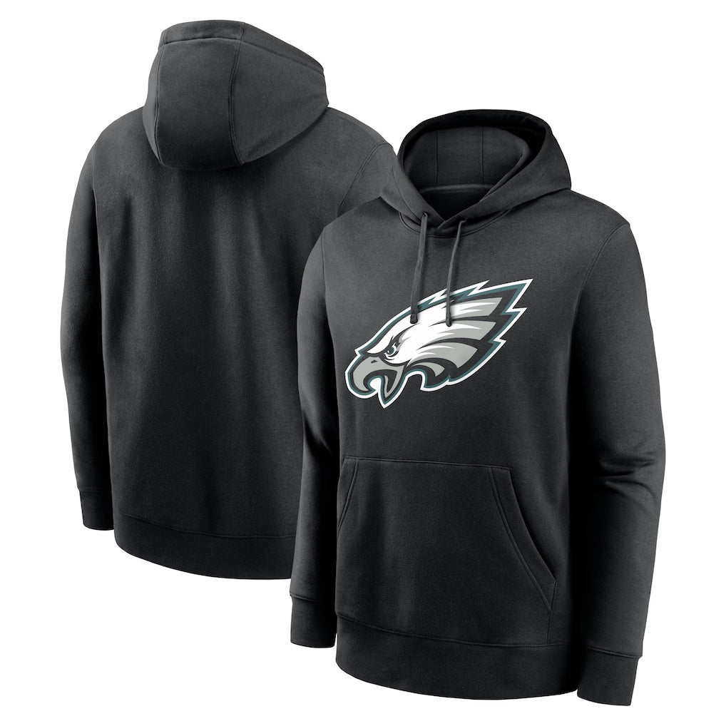 harde P.Eagles Black LOGO Pullover Hoodies Home Game Stitched Jerseys