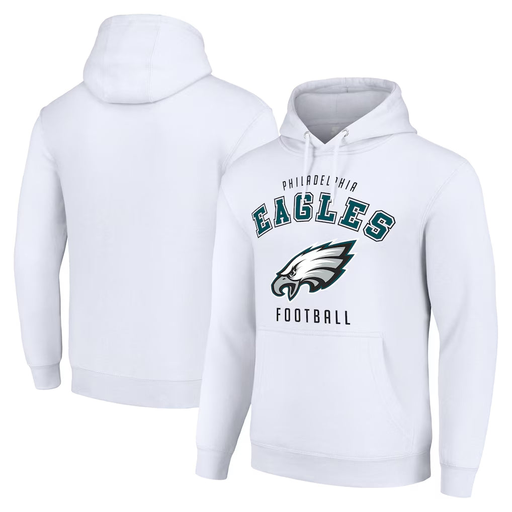 harde P.Eagles White Pullover Hoodies Home Game Blank Player Stitched Jerseys