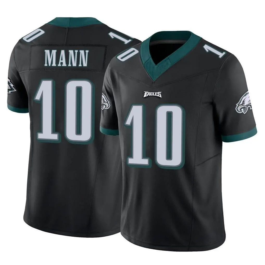 harde P.Eagles #10 Braden Mann Player Black Limited Vapor F.U.S.E. Home Game Stitched Jerseys