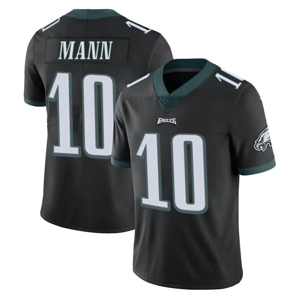 harde P.Eagles #10 Braden Mann Player Black Limited Vapor Untouchable Home Game Stitched Jerseys