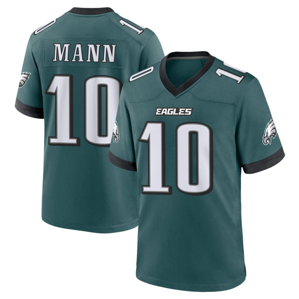harde P.Eagles #10 Braden Mann Player Green Home Game Stitched Jerseys