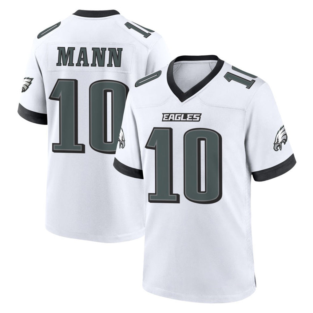 harde P.Eagles #10 Braden Mann Player White Game Home Stitched Jerseys
