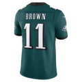 harde P.Eagles #11 A.J. Brown Midnight Green Team Vapor F.U.S.E. Stitched Limited Jerseys