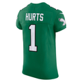 harde P.Eagles #1 Jalen Hurts Kelly Green Alternate Vapor F.U.S.E. Elite Stitched Jerseys