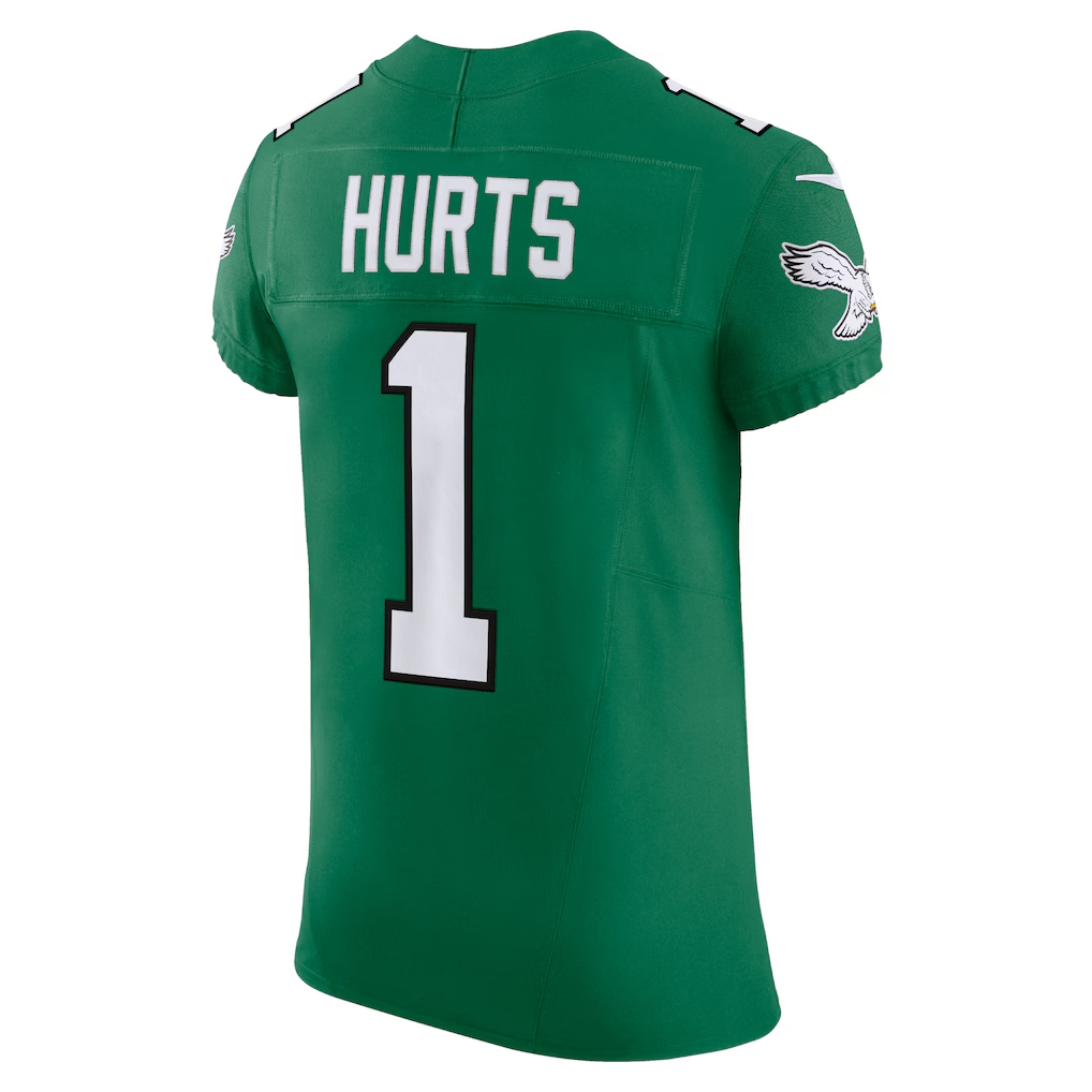 harde P.Eagles #1 Jalen Hurts Kelly Green Alternate Vapor F.U.S.E. Elite Stitched Jerseys