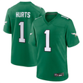 harde P.Eagles #1 Jalen Hurts Player Kelly Green Game Stitched Jerseys