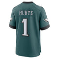 harde P.Eagles #1 Jalen Hurts Player Midnight Green Home Game Stitched Jerseys