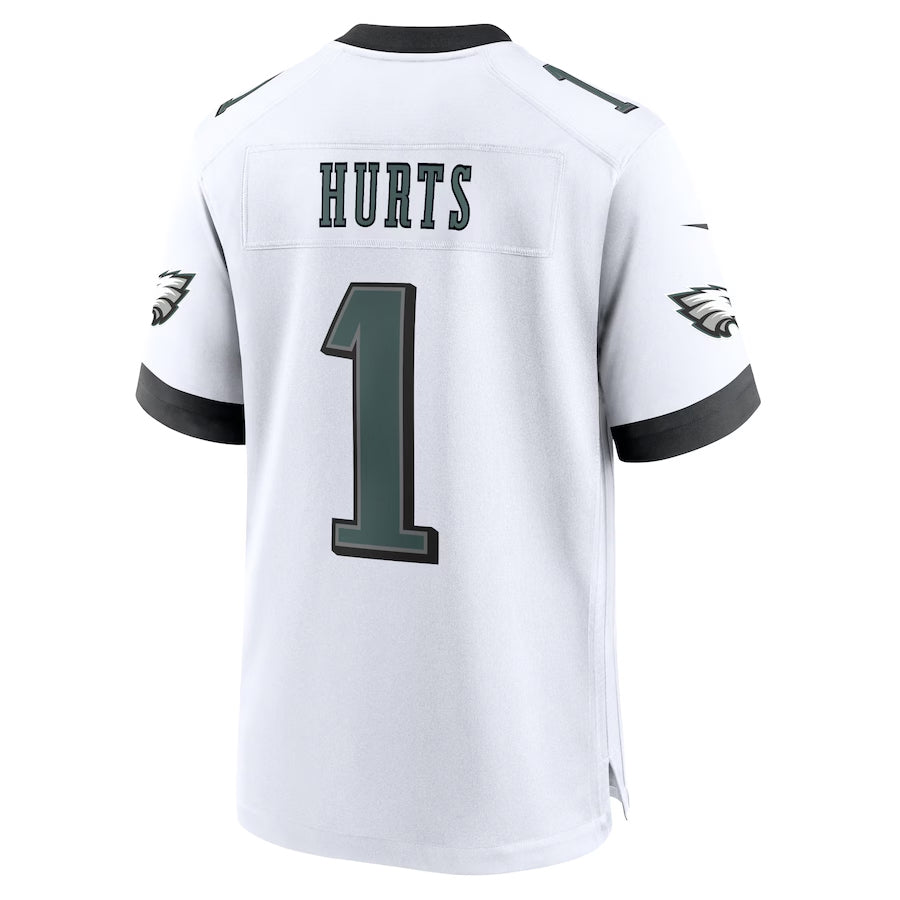 harde P.Eagles #1 Jalen Hurts Player White Home Game Stitched Jerseys