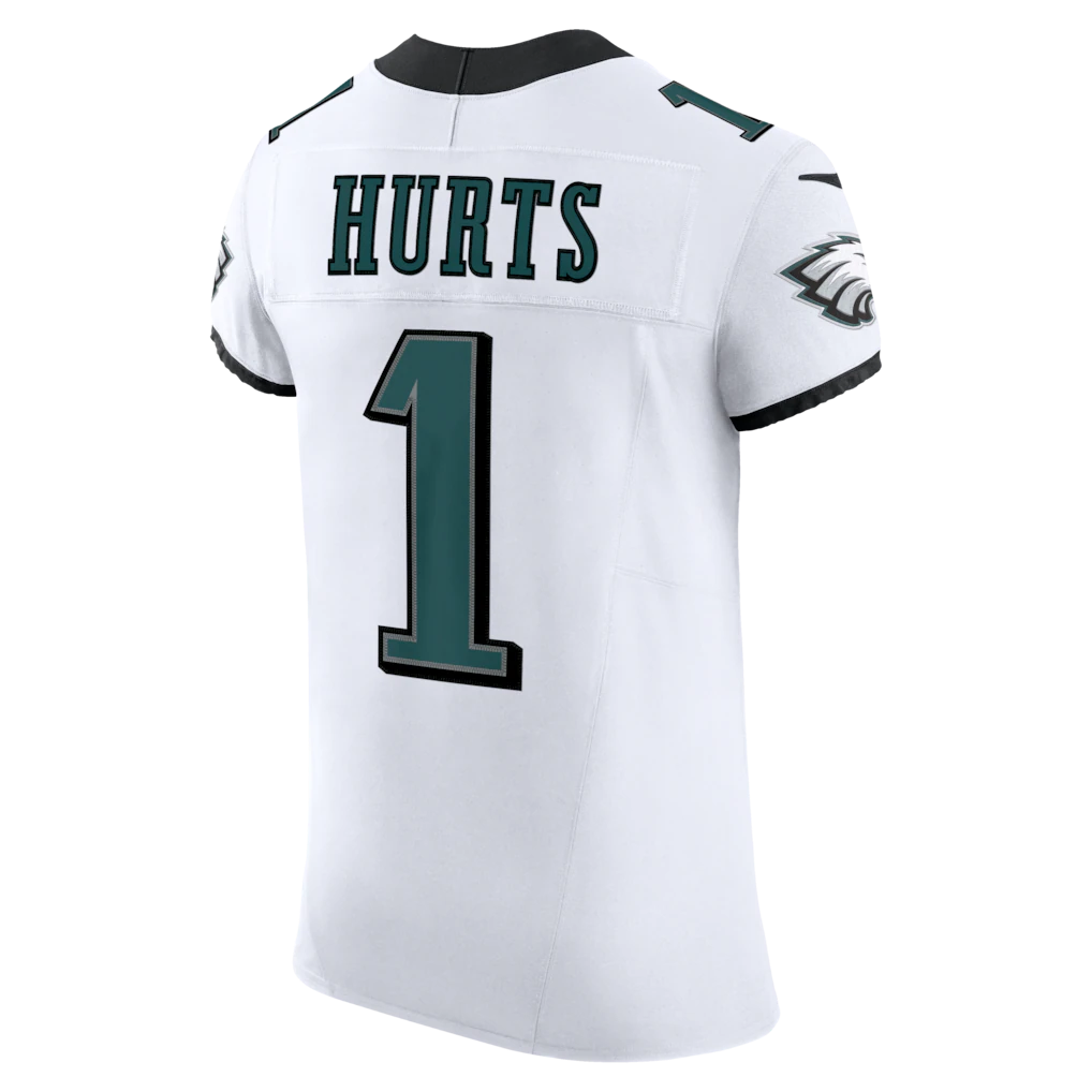 harde P.Eagles #1 Jalen Hurts White Vapor F.U.S.E. Elite Stitched Jerseys