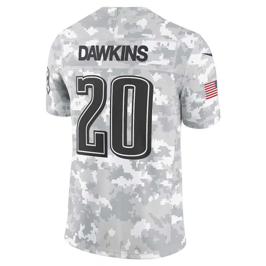 harde P.Eagles #20 Brian Dawkins Arctic Camo 2024 Salute to Service Retired Player Limited Stitched Jerseys