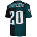 harde P.Eagles #20 Brian Dawkins Mitchell & Ness Midnight Green-Black Split Legacy Replica Stitched Jerseys