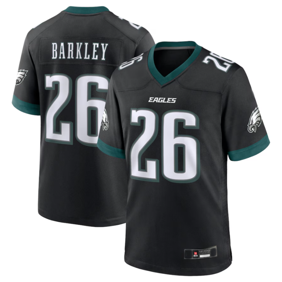 harde P.Eagles #26 Saquon Barkley Black Alternate Game Stitched American Stitched Jerseys