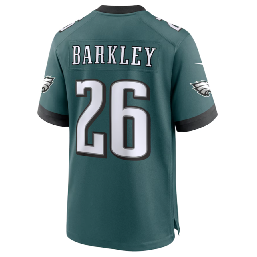 harde P.Eagles #26 Saquon Barkley Midnight Green Game Player Stitched American Stitched Jerseys