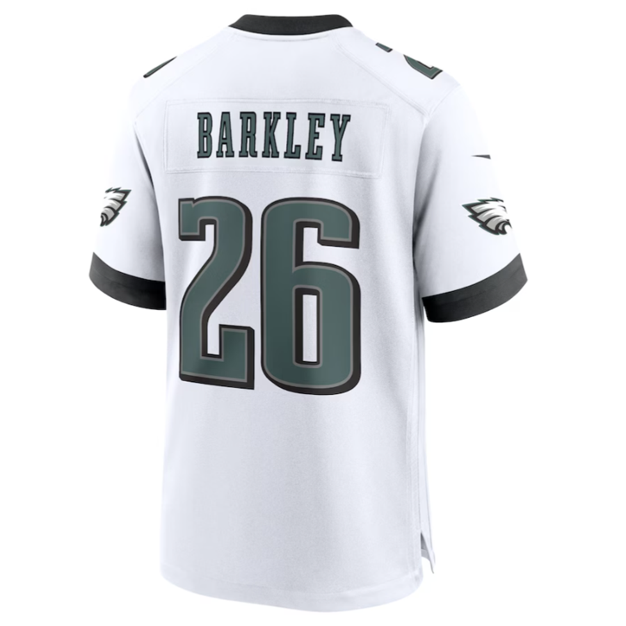harde P.Eagles #26 Saquon Barkley Midnight White Game Player Jersey Stitched American Stitched Jersey