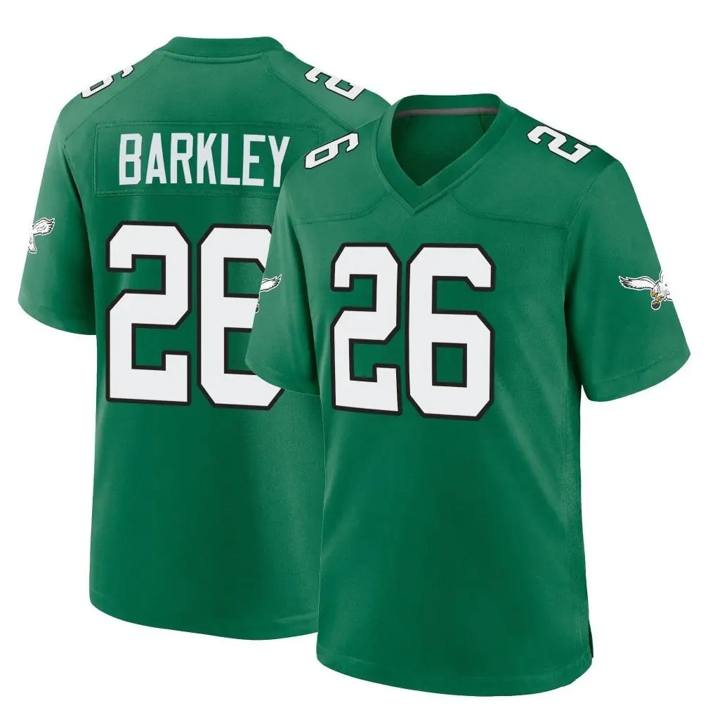 harde P.Eagles #26 Saquon Barkley Player Green Kelly Alternate Home Game Stitched Jerseys