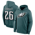 harde P.Eagles #26 Saquon Barkley Player Green Pullover Hoodie Stitched Jerseys