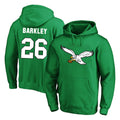 harde P.Eagles #26 Saquon Barkley Player Green Pullover Hoodies Home Game Stitched Jerseys