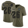 harde P.Eagles #26 Saquon Barkley Player Olive 2025 Salute To Service Limited Stitched Jerseys