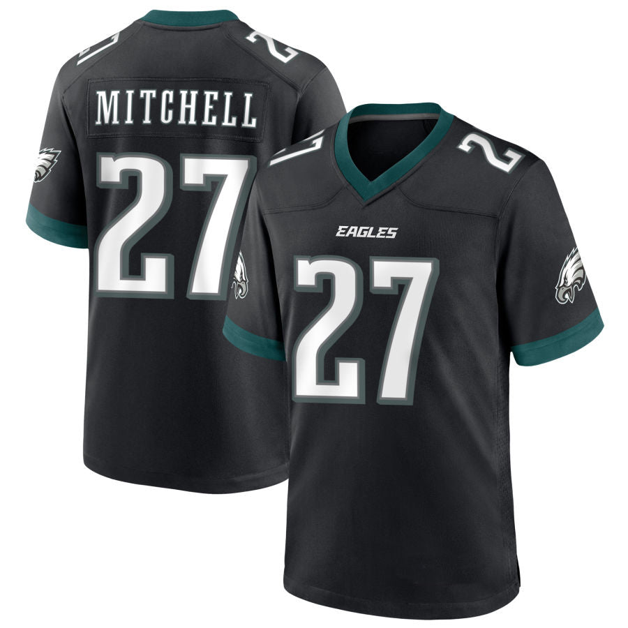 harde P.Eagles #27 Quinyon Mitchell Player Black Home Game Stitched Jerseys