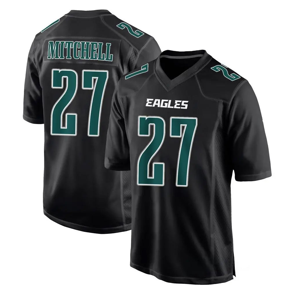 harde P.Eagles #27 Quinyon Mitchell Player Carbon Black Fashion Home Game Stitched Jerseys