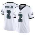 harde P.Eagles #2 Riq Woolen Player White Limited Vapor F.U.S.E. Home Game Stitched Jerseys