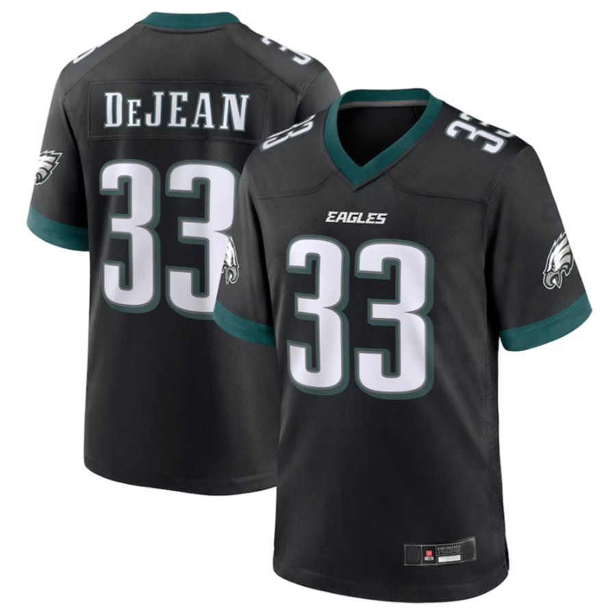 harde P.Eagles #33 Cooper DeJean Black 2024 Draft Alternate Player Game Stitched American Stitched Jerseys