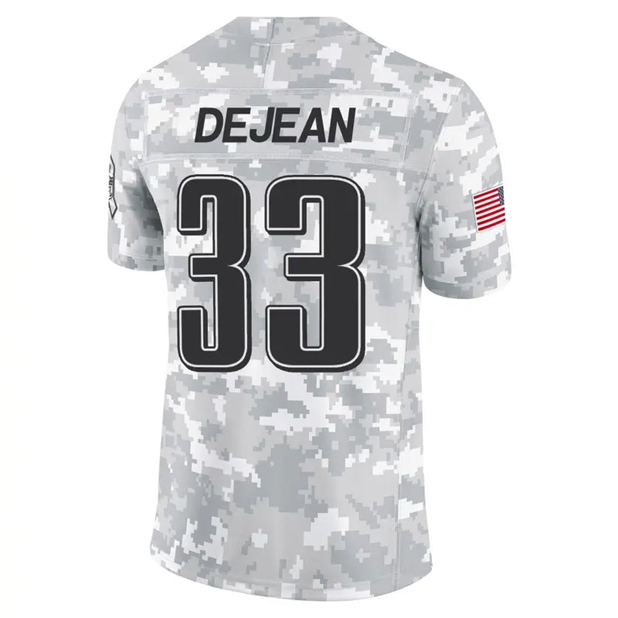 harde P.Eagles #33 Cooper DeJean Player Arctic Camo Salute to Service Limited Stitched Jerseys