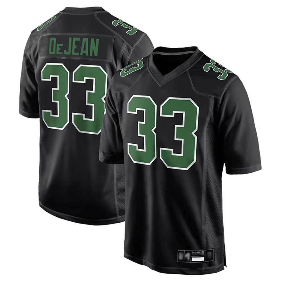 harde P.Eagles #33 Cooper DeJean Player Black Carbon Kelly Stitched Jerseys