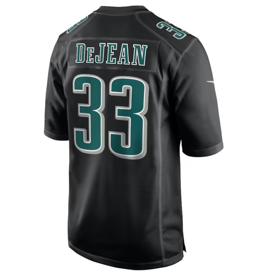 harde P.Eagles #33 Cooper DeJean Player Carbon Black Super Bowl LIX Fashion Game Player Stitched Jersey