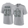 harde P.Eagles #33 Cooper DeJean Player Gray Atmosphere Fashion Home Game Stitched Jerseys