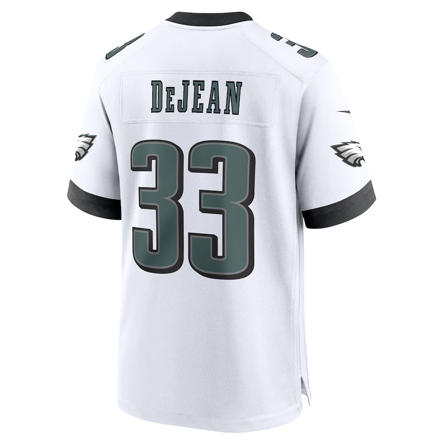 harde P.Eagles #33 Cooper DeJean Player White Home Game Stitched Jerseys