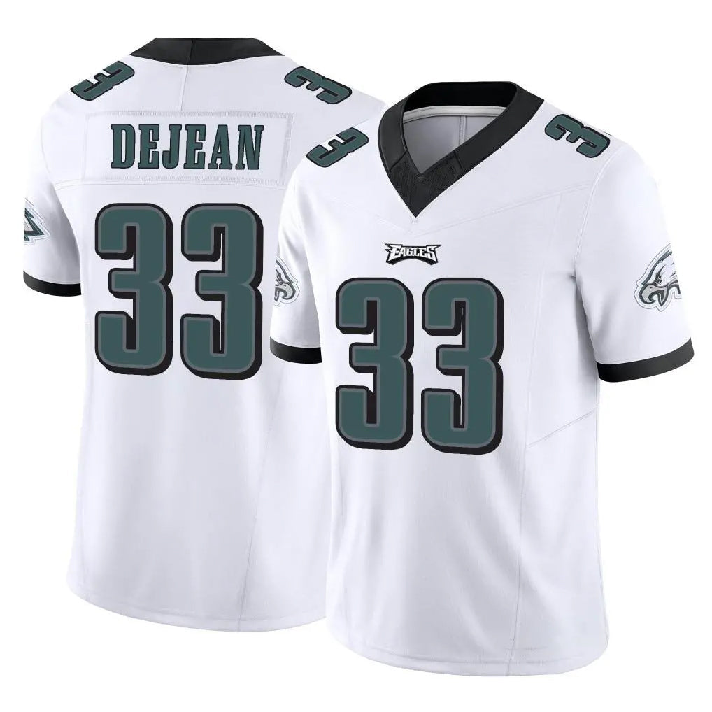 harde P.Eagles #33 Cooper DeJean Player White Limited Vapor F.U.S.E. Home Game Stitched Jerseys